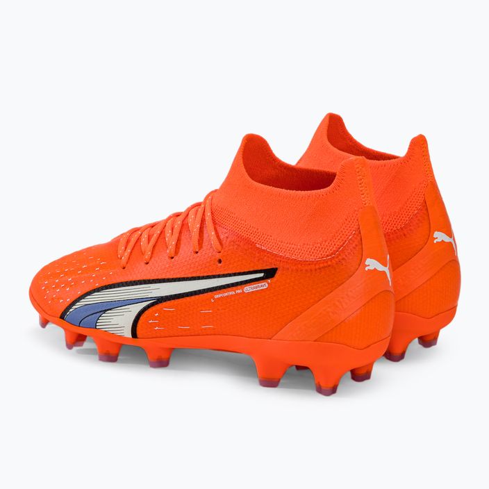 PUMA Ultra Pro FG/AG ultra arancione/puma bianco/blu glimmer scarpe da calcio per bambini 3