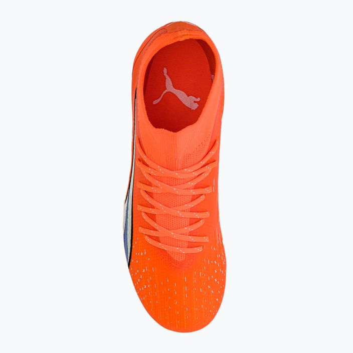 PUMA Ultra Pro FG/AG ultra arancione/puma bianco/blu glimmer scarpe da calcio per bambini 6