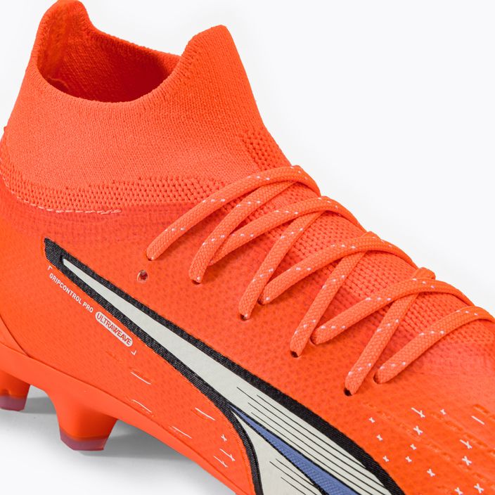 PUMA Ultra Pro FG/AG ultra arancione/puma bianco/blu glimmer scarpe da calcio per bambini 8