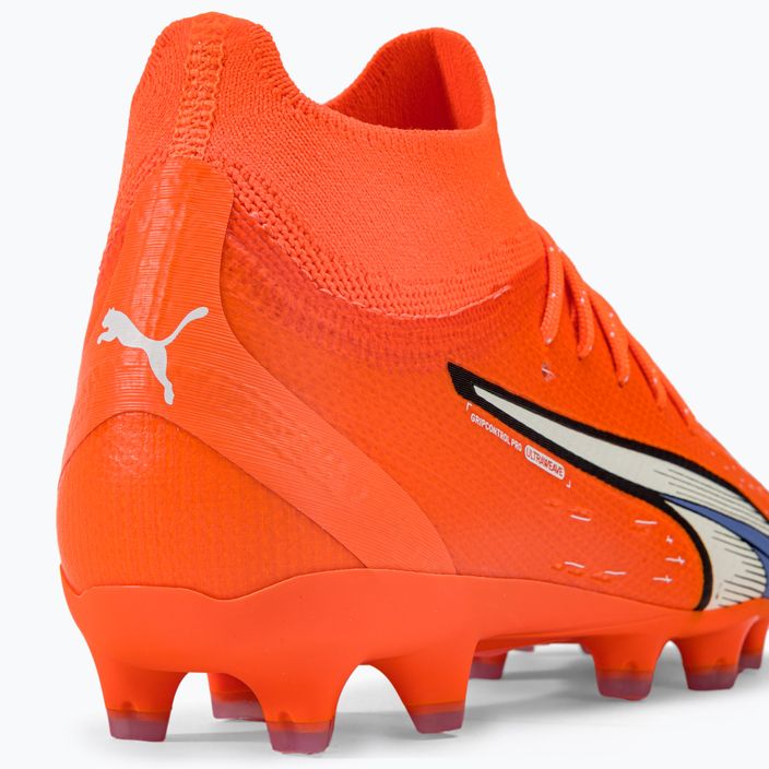 PUMA Ultra Pro FG/AG ultra arancione/puma bianco/blu glimmer scarpe da calcio per bambini 9