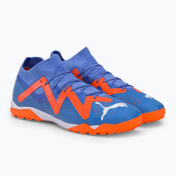 PUMA Future Match TT scarpe da calcio uomo blu glimmer/puma bianco/ultra arancione 4