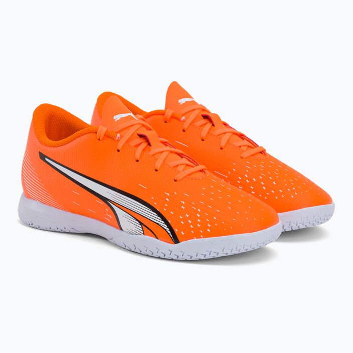 PUMA Ultra Play IT scarpe da calcio per bambini ultra arancione/puma bianco/blu glimmer 4