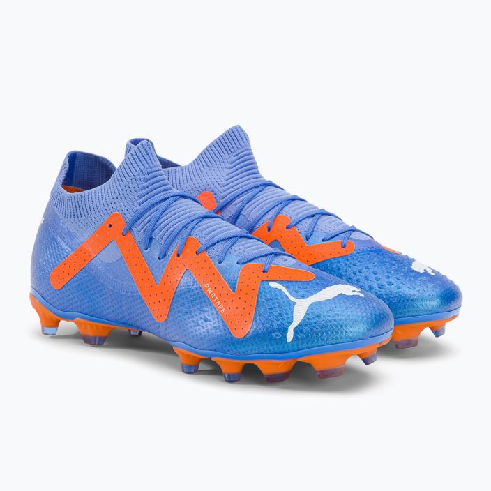 Scarpe da calcio da uomo PUMA Future Pro FG/AG blu glimmer/puma bianco/ultra arancione 4