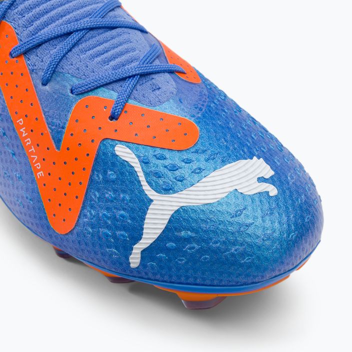 Scarpe da calcio da uomo PUMA Future Pro FG/AG blu glimmer/puma bianco/ultra arancione 8