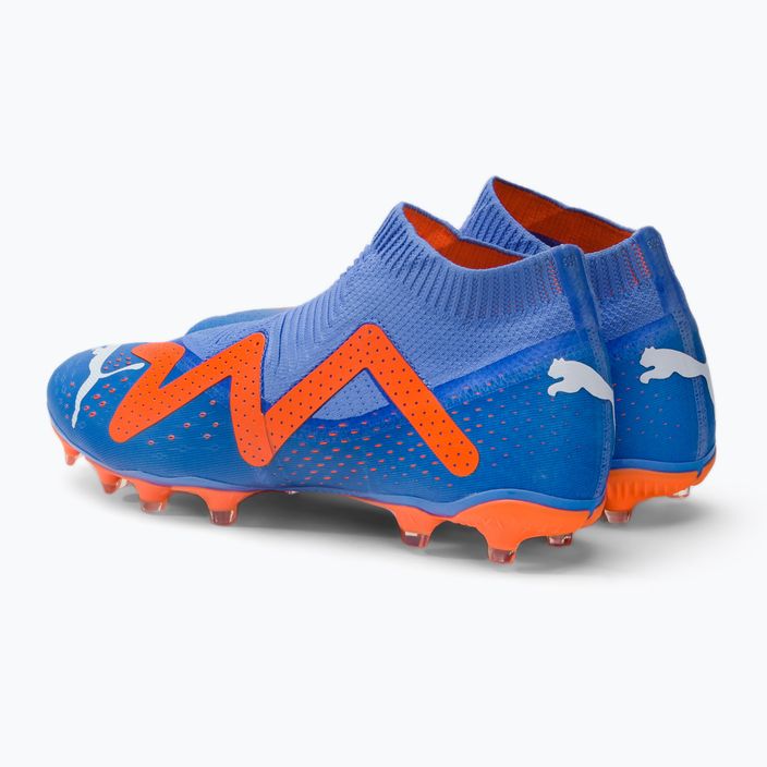 PUMA Future Match+ LL FG/AG blu glimmer/puma bianco/ultra orange scarpe da calcio da uomo 3