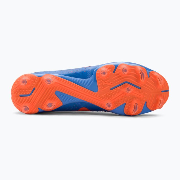 PUMA Future Match+ LL FG/AG blu glimmer/puma bianco/ultra orange scarpe da calcio da uomo 5