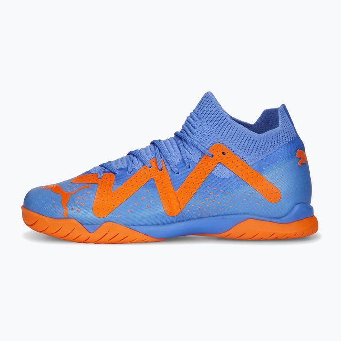 PUMA Future Match IT + Mid blu glimmer/puma bianco/ultra arancione scarpe da calcio per bambini 11