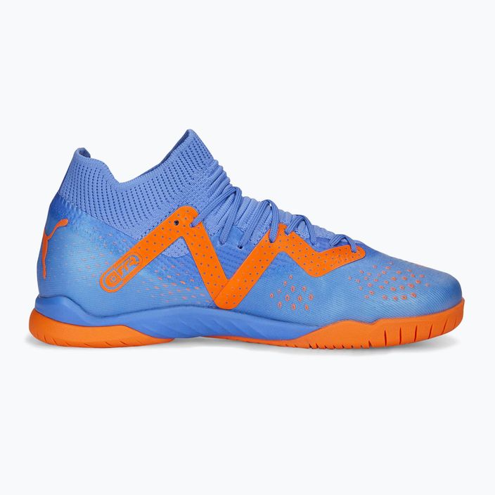 PUMA Future Match IT + Mid blu glimmer/puma bianco/ultra arancione scarpe da calcio per bambini 12
