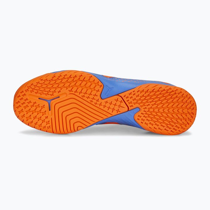 PUMA Future Match IT + Mid blu glimmer/puma bianco/ultra arancione scarpe da calcio per bambini 15