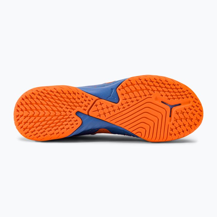 PUMA Future Match IT + Mid blu glimmer/puma bianco/ultra arancione scarpe da calcio per bambini 5