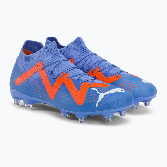 PUMA Future Match MXSG scarpe da calcio uomo blu glimmer/puma bianco/ultra arancione 4