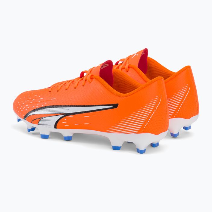 PUMA Ultra Play FG/AG scarpe da calcio da uomo ultra arancione/puma bianco/blu glimmer 3