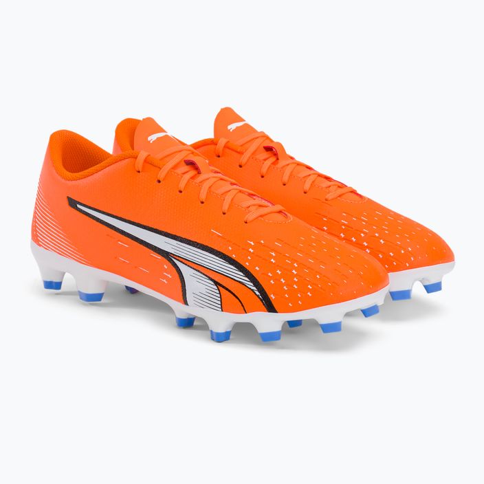 PUMA Ultra Play FG/AG scarpe da calcio da uomo ultra arancione/puma bianco/blu glimmer 4