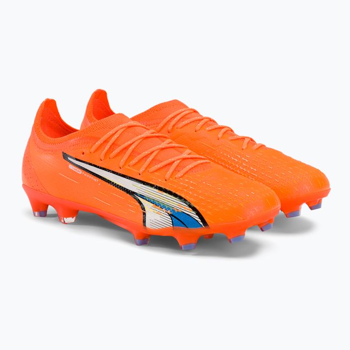 PUMA Ultra Ultimate FG/AG scarpe da calcio uomo ultra arancione/puma bianco/blu glimmer 4