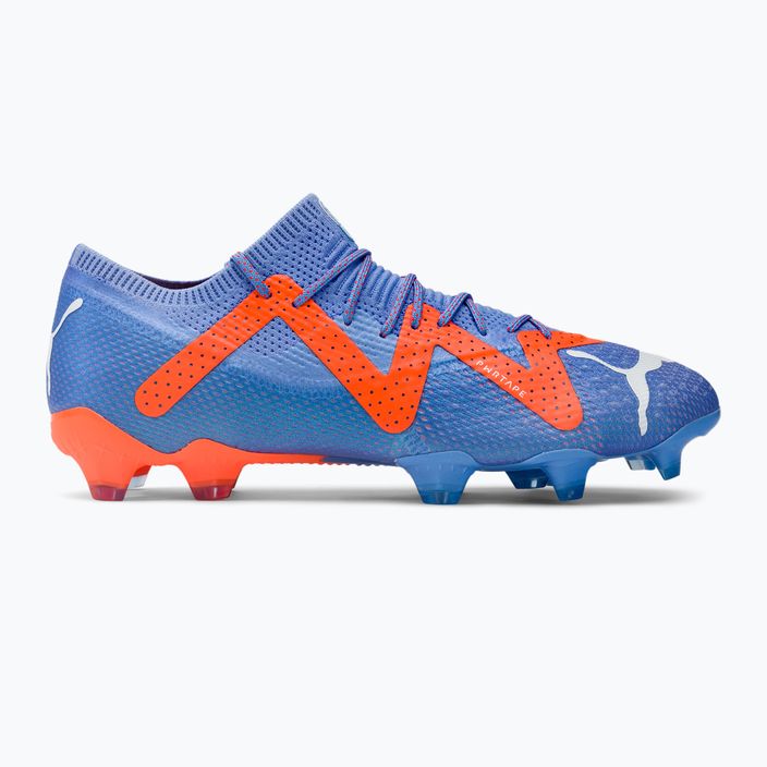 Scarpe da calcio da uomo PUMA Future Ultimate Low FG/AG blu glimmer/puma bianco/ultra arancione 2