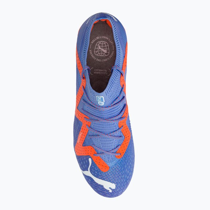 Scarpe da calcio da uomo PUMA Future Ultimate Low FG/AG blu glimmer/puma bianco/ultra arancione 6