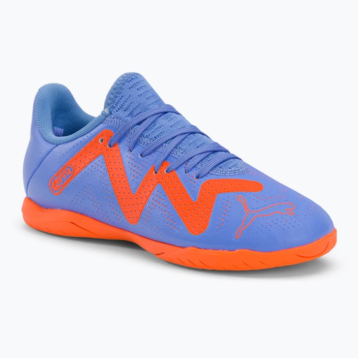 PUMA Future Play IT scarpe da calcio per bambini blu glimmer/puma bianco/ultra arancione