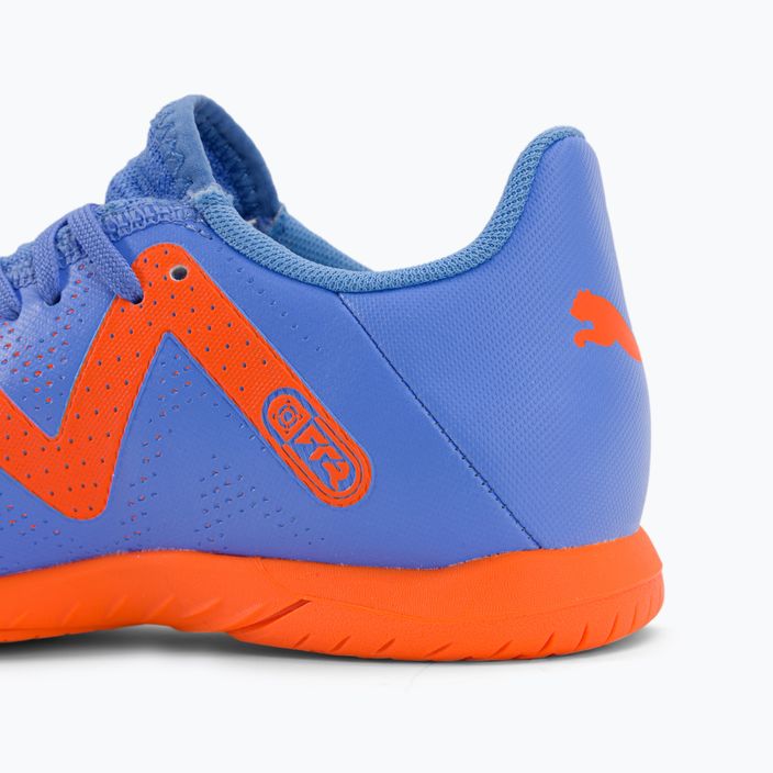 PUMA Future Play IT scarpe da calcio per bambini blu glimmer/puma bianco/ultra arancione 8
