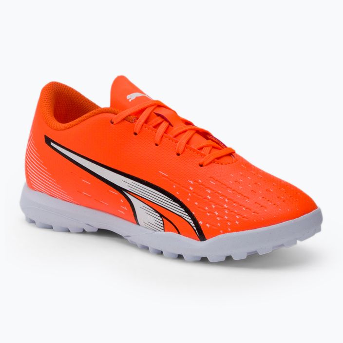 PUMA Ultra Play TT scarpe da calcio per bambini ultra arancione/puma bianco/blu glimmer