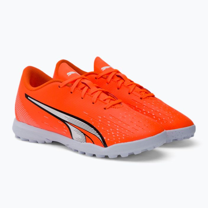 PUMA Ultra Play TT scarpe da calcio per bambini ultra arancione/puma bianco/blu glimmer 4