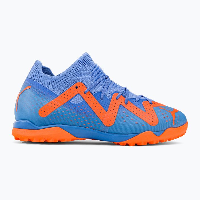 PUMA Future Match TT + Mid blu glimmer/puma bianco/ultra arancione scarpe da calcio per bambini 2