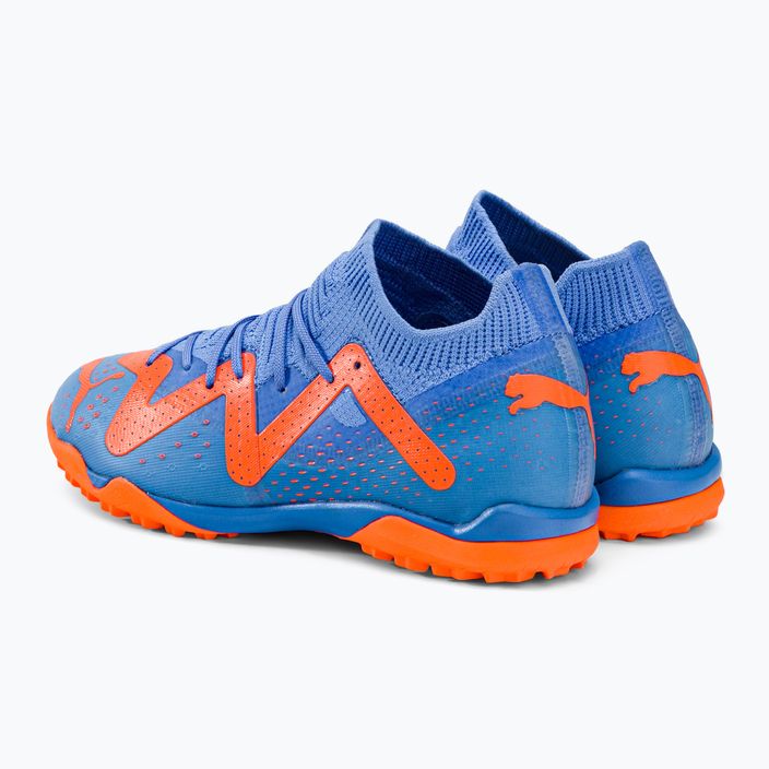 PUMA Future Match TT + Mid blu glimmer/puma bianco/ultra arancione scarpe da calcio per bambini 3