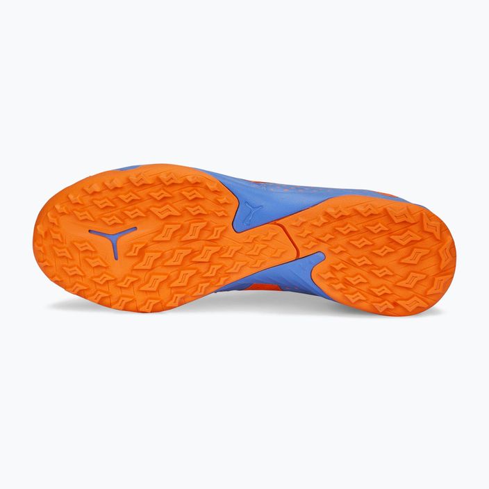 PUMA Future Match TT + Mid blu glimmer/puma bianco/ultra arancione scarpe da calcio per bambini 14