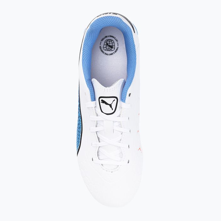PUMA King Match FG/AG scarpe da calcio per bambini puma bianco/puma nero/blu glimmer 6