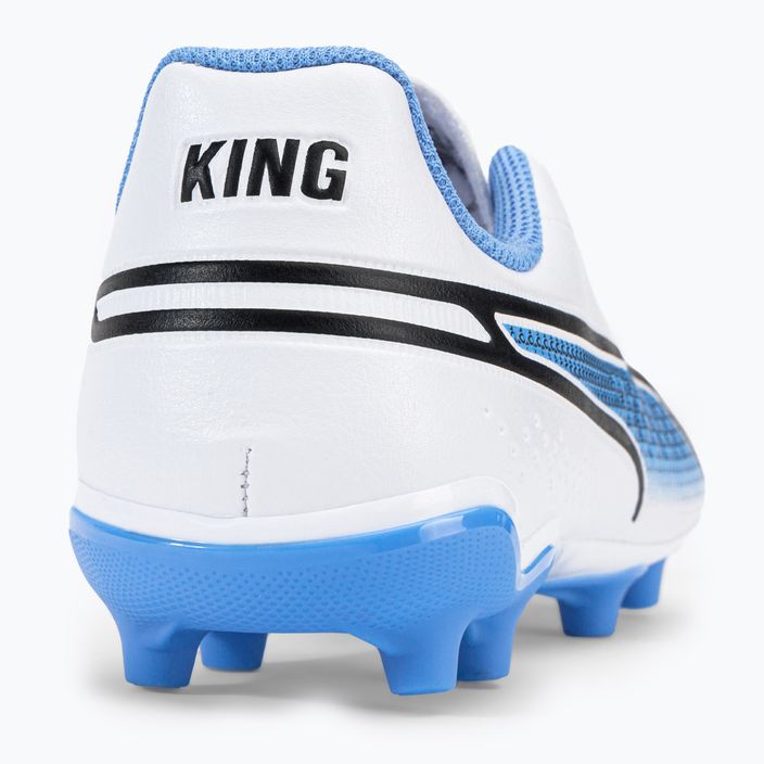 PUMA King Match FG/AG scarpe da calcio per bambini puma bianco/puma nero/blu glimmer 8