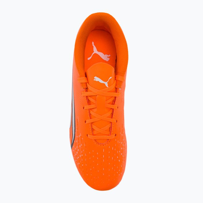 PUMA Ultra Play FG/AG ultra arancione/puma bianco/blu glimmer scarpe da calcio per bambini 6