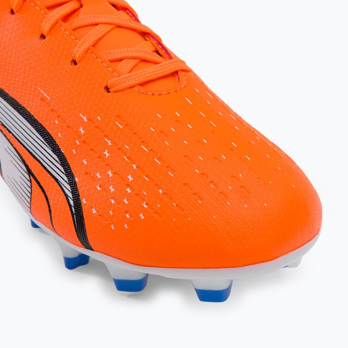 PUMA Ultra Play FG/AG ultra arancione/puma bianco/blu glimmer scarpe da calcio per bambini 7