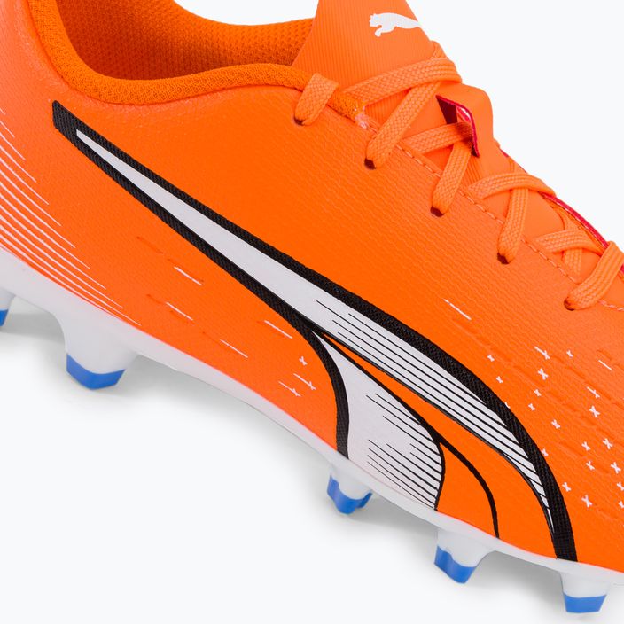 PUMA Ultra Play FG/AG ultra arancione/puma bianco/blu glimmer scarpe da calcio per bambini 9