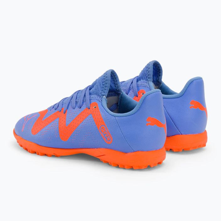 PUMA Future Play TT scarpe da calcio per bambini blu glimmer/puma bianco/ultra arancione 3