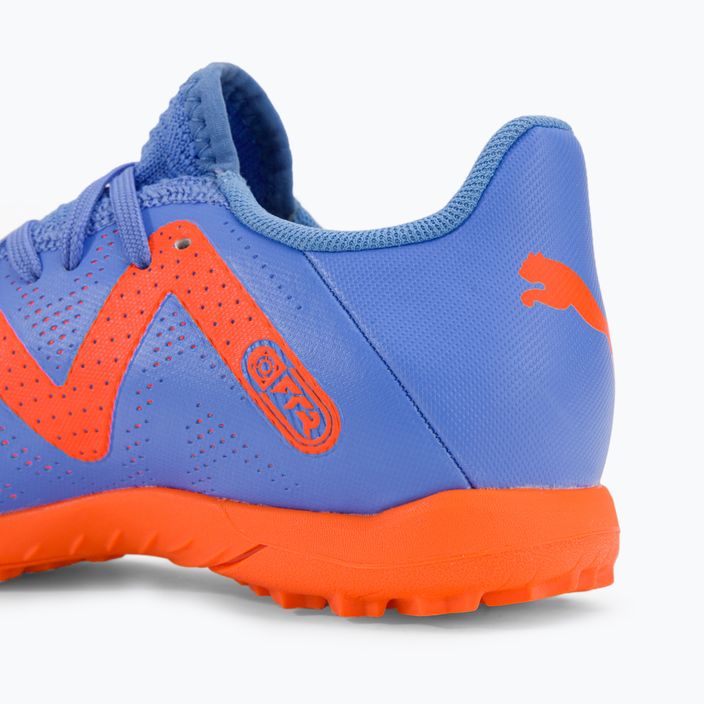 PUMA Future Play TT scarpe da calcio per bambini blu glimmer/puma bianco/ultra arancione 8