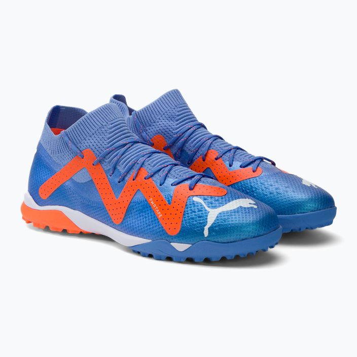PUMA Future Ultimate Cage blu glimmer/puma bianco/ultra arancione scarpe da calcio da uomo 4