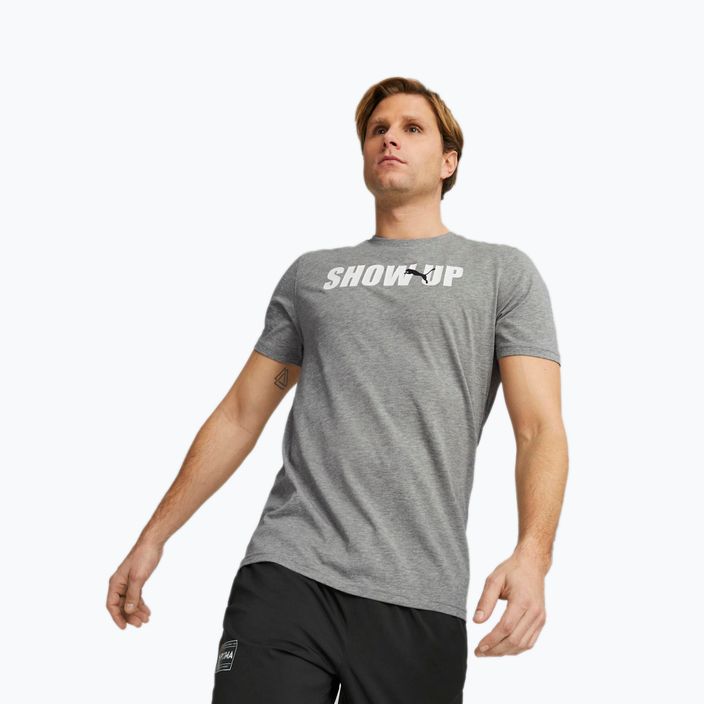 PUMA Performance Training T-shirt Graphic Uomo Stampa grigio medio heather/q2 3