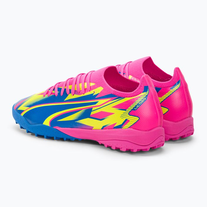 PUMA Ultra Match Energy TT scarpe da calcio da uomo rosa luminoso/giallo allerta/ultra blu 5