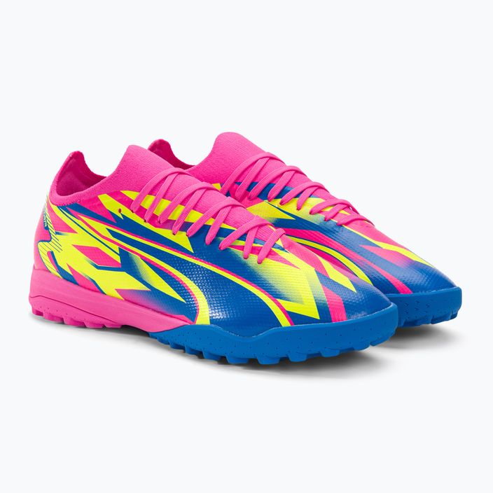 PUMA Ultra Match Energy TT scarpe da calcio da uomo rosa luminoso/giallo allerta/ultra blu 6