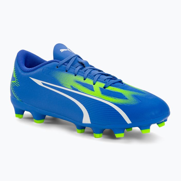 PUMA Ultra Play FG/AG scarpe da calcio per bambini ultra blu/puma bianco/verde