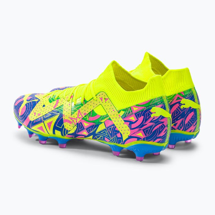 PUMA Future Match Energy FG/AG scarpe da calcio da uomo ultra blu/allarme giallo/rosa luminoso 3