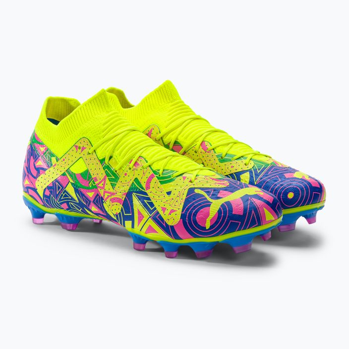 PUMA Future Match Energy FG/AG scarpe da calcio da uomo ultra blu/allarme giallo/rosa luminoso 4