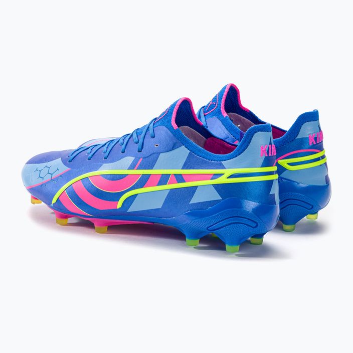PUMA King Ultimate Energy FG/AG scarpe da calcio uomo ultra blu/rosa luminoso/blu luminoso 3