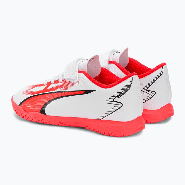 PUMA Ultra Play IT V scarpe da calcio per bambini puma bianco/puma nero/arancio 3