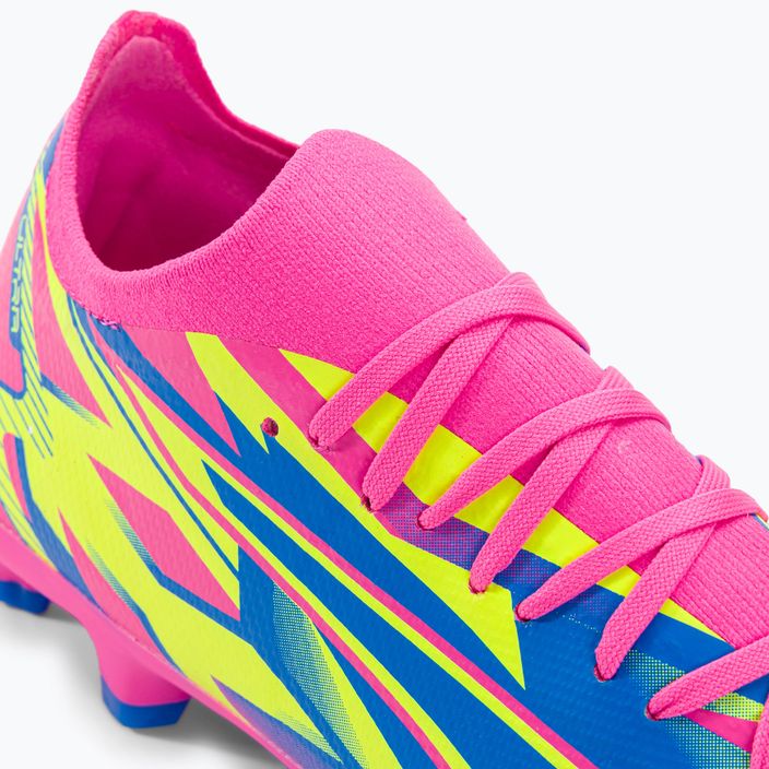 PUMA Ultra Match Energy FG/AG scarpe da calcio da uomo rosa luminoso/giallo allerta/ultra blu 8