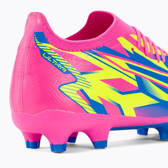 PUMA Ultra Match Energy FG/AG scarpe da calcio da uomo rosa luminoso/giallo allerta/ultra blu 9