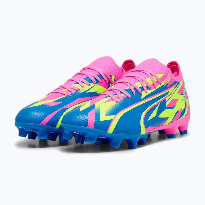 PUMA Ultra Match Energy FG/AG scarpe da calcio da uomo rosa luminoso/giallo allerta/ultra blu 11