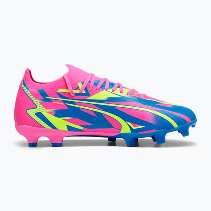 PUMA Ultra Match Energy FG/AG scarpe da calcio da uomo rosa luminoso/giallo allerta/ultra blu 12