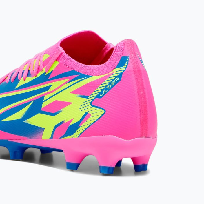 PUMA Ultra Match Energy FG/AG scarpe da calcio da uomo rosa luminoso/giallo allerta/ultra blu 16