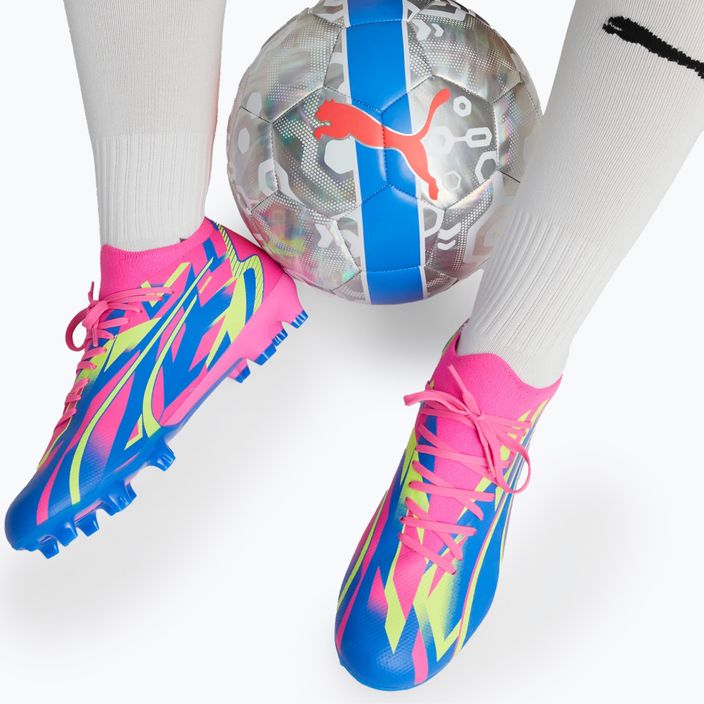 PUMA Ultra Match Energy FG/AG scarpe da calcio da uomo rosa luminoso/giallo allerta/ultra blu 18