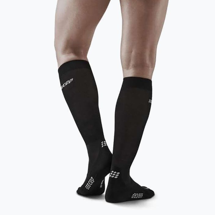 Calze compressive CEP Infrared Recovery da uomo, nero/nero 3